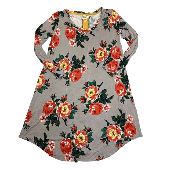 Matilda Jane Dresses & Skirts - Matilda Jane dress women M Say I’m A Dreamer Gray Long Sleeve Floral